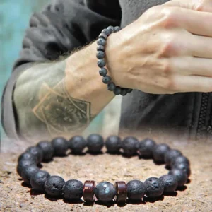 Lava Diffuser Bracelets for Men Natural Moonstone Bead Tibetan Buddha Bracelet Volcanic Stone Chakra Bracelets Men Jewelry Gift