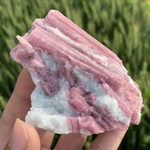 100% Natural Pink Tourmaline Crystal Mineral Irregular Rough Stone Specimen Rock Rare Original Reiki Chakra Home Room Decor 1pc